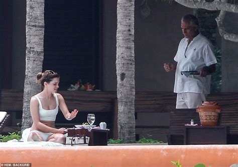 Emma Watson: Harry Potter star slips into a white bikini in Mexico ...